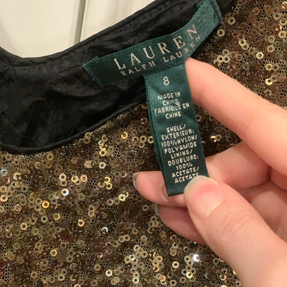 Ralph Lauren sequin v neck top 👯‍♀️👯‍♀️ - Picture 2 of 5